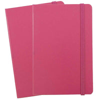 JAM Paper - Cahier ligné à couverture rigide, fermeture élastique, grand, 5,88 x 8,5 po, rose baie, 2/paquet (340528856g)-Cahier/journal à couverture rigide rose baie