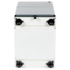 Flash Furniture Classeur À Verrouillage Mobile À 3 Tiroirs - Blanc / Charbon De Bois (HZCHPL02GRYWH)-Les curseurs à extension complète facilitent l'ouverture et la fermeture