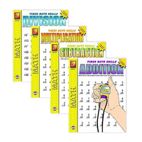 Remedia - Ensemble de livres Timed Math Drills, 4/paquet, 3e à 6e année-Groupe d’âge et niveau : Jeunes de 6 à 12 ans, 3e à 6e année