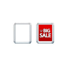 Futech – Support pour affiche SFR001, cadre à coins arrondis encliquetables, 13 po x 10 3/4 po x 3/4 po, aluminium, paq./2-Dimensions du cadre (po) : 11 larg. x 13 haut. ; dimensions de l'affiche (po) : 8 1/2 larg. x 11 haut.
