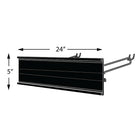 Azar Displays – Porte-affiche prolongé pour illustration, 5 x 24 po (600524-BLK)-Métal noir