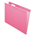 Chemise suspendue colorée haut de gamme Pendaflex Reversaflex, rose, format lettre, paquet de 25-Elles sont 10 fois plus robustes que les chemises ordinaires et peuvent contenir plus de feuilles sans se déchirer.
