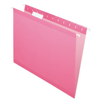 Chemise suspendue colorée haut de gamme Pendaflex Reversaflex, rose, format lettre, paquet de 25-Elles sont 10 fois plus robustes que les chemises ordinaires et peuvent contenir plus de feuilles sans se déchirer.