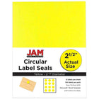 JAM Paper Sceaux autocollants ronds, 2,5 po dia., couleurs vives assorties, 4 paquets de 120 unités (147628assrt)-Couleurs variées