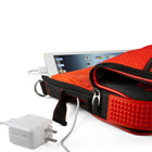 Classic Clamshell Sacoche pour Ordinateur Portable 11,6 po, Noir et Rouge-Fermeture zippée sur le dessus