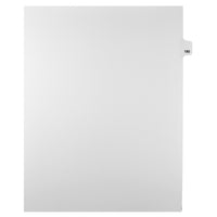 Markmaker - Intercalaires imprimes Legal, Blanc, 1/25th coupe, format lettre, sans trous, 25 tabs/PQT, 5 PQT/Boite, Numero 180-Intercalaires imprimes Legal