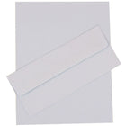 JAM Paper Ensemble de papeterie affaires, 50 feuilles et 5 enveloppes no 10, bleu pâle, ensemble de 100 (303024445)-Thème de bébé, bleu