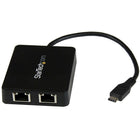 StarTech ® Adaptateur réseau USB-C vers 2 ports Gigabit Ethernet avec port USB 3.0 (Type-A) (US1GC301AU2R)-Ajoutez deux ports Gigabit Ethernet à votre ordinateur portatif ou de bureau avec un port USB Type-C