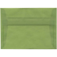 JAM Paper Enveloppes translucides A7, vert feuille, 50/paquet-Enveloppes en papier translucide vert feuille