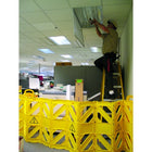 Rubbermaid - Barrières Mobiles Portatives, 13' Lo, Plastique, Jaune-Hauteur 40po