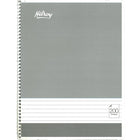 Cahiers #Hilroy à reliure spiralée, ligné, 100 feuilles, 8 po x 10 1/2 po, couleurs variées (13048) -Fil spiralé simple blanc