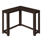 Monarch Specialties - 3660 Table D'Appoint Console De Coin 36 po L - Espresso-Table d'entree avec un design d'angle unique dans une finition espresso.