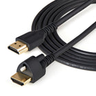 StarTech - Câble HDMI HDR Mâle à Mâle 4K 60 Hz avec vis de verrouillage - 6 pi-Câble flexible : gaine en tpe de haute qualité absorbe les contraintes des courbures fréquentes et protège le noyau de ce câble hdmi uhd robuste