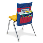 Tableau de poche de rangement pour chaise Pacon, bleu et rouge, 18-1/2"H x 14-1/2"L x 2-1/2"P, paquet de 3-1