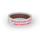 Eddie's - Scellés pour contenants de plats à emporter - inviolables, 1 "x 5", blanc / rouge, 500 autocollants / rouleau-Messagerie: Scellé pour la sécurité et la fraîcheur