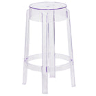 Tabouret de comptoir transparent de 25,75 po de haut (FH-118-APC1-GG)-Tabouret de style contemporain