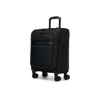 Bugatti -  Madison - Valise de cabine souple 21 -5 po ABS - Incluant un sac pour les vêtements uses - Noir-Noir/Polyester avec bande de cuir vegetalien