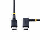 StarTech - Câble de charge USB-A vers USB-C coudé 60 W de 1 po - Noir-Puissance de 60 W