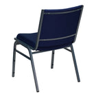 Flash Furniture – Chaise empilable robuste bleu marine à motifs à revêtement Hercules rembourrée de 3 po-S'empile jusqu'à 12 chaises de hauteur