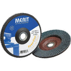 Merit - Disques À Lamelles - Merit Zirconia, 4-1/2po x 7/8po, Type 27, Grain 60, Zirconium, paquet de 6-Matériau abrasif Zirconium