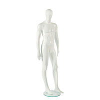Mannequin homme adulte abstrait de la collection RP, blanc lustré -Mannequin homme