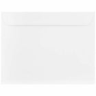 JAM Paper - Enveloppes Strathmore pour livret 10 x 13 - Vélin blanc brillant - paquet de 100-Enveloppe tissée blanc brillant