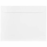 JAM Paper - Enveloppes Strathmore pour livret 10 x 13 - Vélin blanc brillant - paquet de 100-Enveloppe tissée blanc brillant