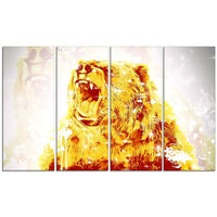 Designart – Ours scintillant, impression sur toile, 5 panneaux (PT2349-271)-Impression