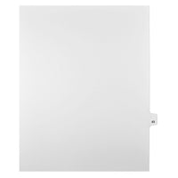 Mark Maker – Onglets séparateurs juridiques blancs, 1/25 onglets, format lettre, sans trous, numéro 43, 25/paquet-Onglets séparateurs blancs, 1/25 onglets