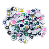 Yeux ronds de Charles Leonard Creative Arts, couleurs/tailles assorties, paquet de 800-Couleurs assorties