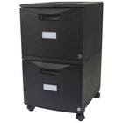 Storex - Tiroir-classeur double verrouillable, noir (61309B01C)-Tiroir-classeur mobile peu encombrant fabriqué de plastique robuste.