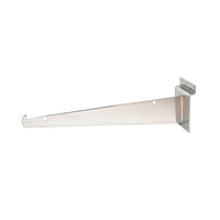 Can-Bramar - Support de tablette pour panneau rainuré, 16 po, chrome, 50/paquet-Support de tablette de 16 po pour panneau rainuré avec bord ciselé