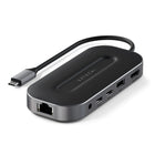 Satechi - Adaptateur multiport USB-4 avec Ethernet 2,5 G - Gris sidéral-La technologie USB-4 de nouvelle génération fournit une distribution totale de la bande passante de 40 Gbps pour une qualité vidéo améliorée