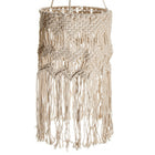 Truu Design - Hand Crafted Macrame Hanging Lamp Shade 12.75 x 40, inches, Cream White-Matériau: macramé fabriqué à la main en coton / structure en métal