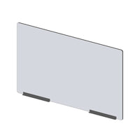 Avant de pare-haleine modulaire Mark Maker - Acrylique transparent 1/4" - panneau de 47,5" Lx31,5"H - 2 rails inférieurs de 12"-Fixez les côtés des panneaux modulaires pour étendre la longueur de votre diviseur à l'aide de charnières en plastique (charnières flexibles).