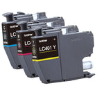 Brother - LC4013PKS Ensemble de 3 cartouches d’encre couleur à rendement standard d’origine-L’ensemble de cartouches LC4013PKS d’origine Brother peut être utilisé avec les imprimantes à jet d'encre couleur Brother suivantes : MFC-J1010DW, MFC-J1012DW et MFC-J1170DW.