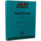 JAM Paper, Papier cartonné mat, 8,5 x 11 po, 100 lb, bleu sarcelle, 50/paquet (1524384)-Bleu sarcelle