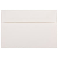 JAM Paper Enveloppe Strathmore A8, papier recyclé, blanc brillant, 250/paquet-Enveloppe en papier recyclé au fini toilé blanc brillant