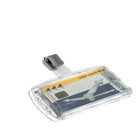 Durable - Porte-badge - 3,35 po x 2,13 po - acrylique - transparent - paquet de 25-Clip de sangle