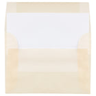 JAM Paper Enveloppes translucides A1, ocre printanier, 250/paquet-Taille des enveloppes : 3,63 x 5,13 po