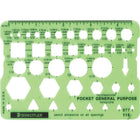 Staedtler® - Gabarit de dessin d'usage général, de poche-Gabarit de dessin d'usage général, 5 1/8 po x 3 5/8 po  