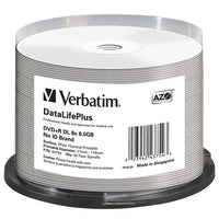 Verbatim – Cylindre de disques inscriptibles Datalifeplus 43754 DVD, DVD+R DL, 8X, 8,5 Go, 50/paq.-Gamme de produits : DataLifePlus