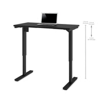 Bestar – Table motorisée à hauteur réglable, 24 po x 48 po, noir (65857-18)-Surface de travail robuste en mélamine de qualité commerciale de 1 po dotée d'un fini résistant aux égratignures, aux taches et aux brûlures.