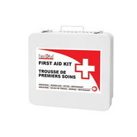 First Aid Central - Trousse de premiers soins règlementaire CSA - Type 3 - Intermédiaire - Petite - Métal-Pour les lieux de travail à risque élevé suivant les normes CSA et comptant de 2 à 25 travailleurs par quart de travail.