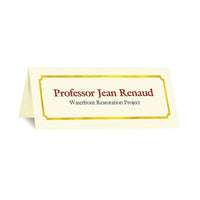 St. James™ – Marque-places Overtures® classiques, ivoire, feuille d'or, paq./60-Marque-places classiques