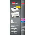 Avery Insignes d'identité de style magnétique, Paquet de 12-Les supports en vinyle réutilisables de poche créent une apparence professionnelle pour les événements