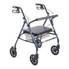 Drive Medical - Rollator bariatrique robuste avec siège rembourré, bleu-Bleu, aluminium
