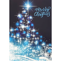 Mill Brook Studio - Cartes de souhaits avec enveloppes "Joyeux Noël" Bleue- 5-3/8 po x 7-3/4 po - Anglais - Paquet de 18-Carte de souhaits