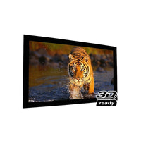 EluneVision – Écran de projection fixe Reference AudioWeave 4K , matériel trans-sonore, 150 po, 16:9-Pratiquement aucune atténuation de réponse en fréquence des haut-parleurs grâce au matériel très fin qui contient plus de 2000 perforations sonores par pouce carré mesurant chacune 0,0026 po par 0,0035 po