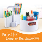 Learning Resources - Create-A-Space™ Mini-Center Blanc, Pack de 2-Comprend 3 compartiments amovibles dans chaque centre pour les stylos, les marqueurs et autres fournitures essentielles !